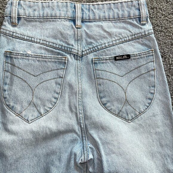 ROLLA'S HEIDI HIGH RISE LOOSE STRAIGHT OLD STONE WASH BLUE DENIM JEANS - W25 L32 - Picture 11 of 16